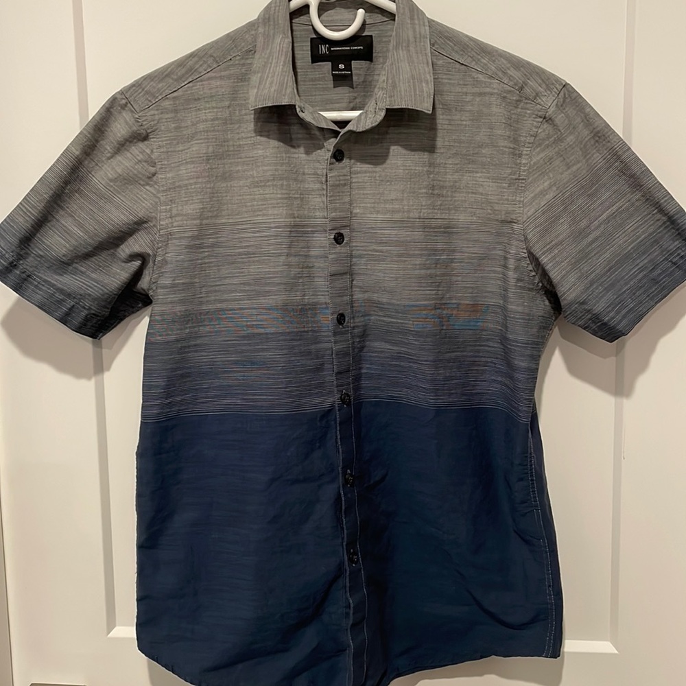 INC Mens ombré casual button up.